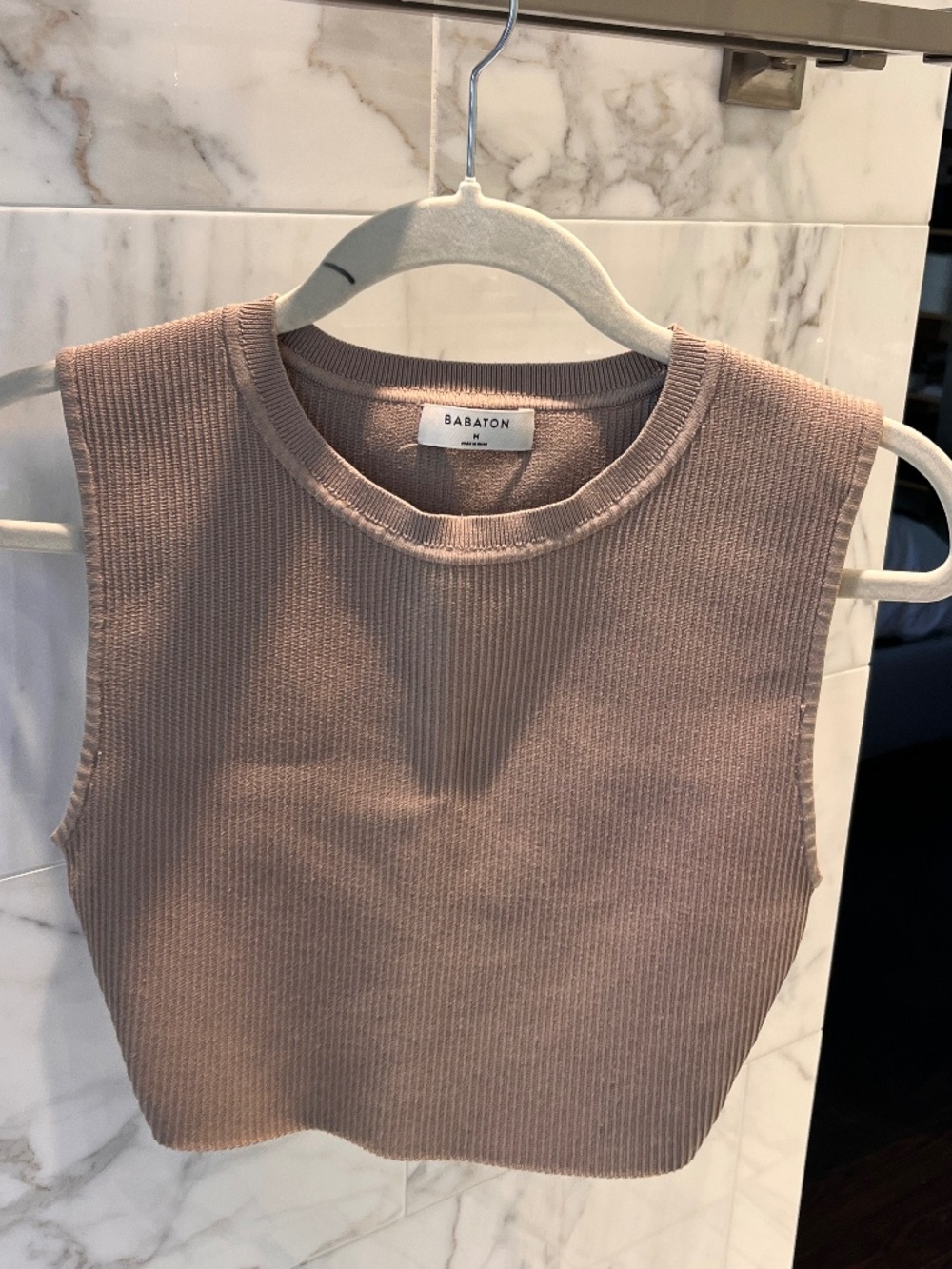 Aritzia beige cropped tank